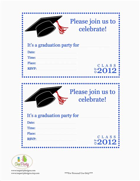 Free Grad Party Printables